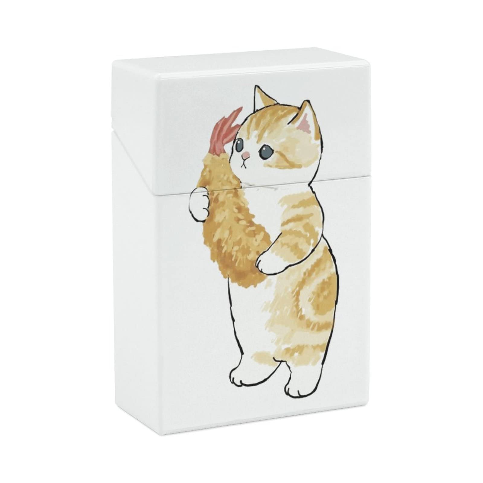 Amazon.co.jp: 水彩スカル 猫 天ぷら ネコ柄 タバコケース