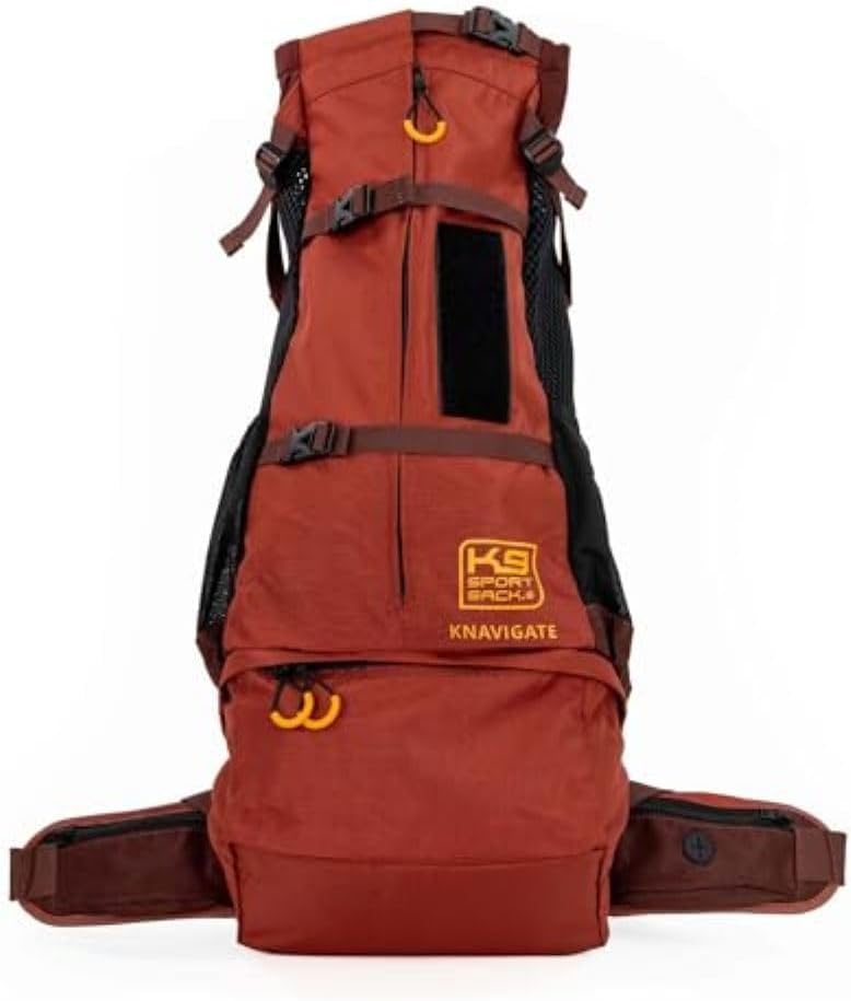 K9 Sport Sack Knavigate - X-Small, Dune - Ideal for Dogs with 9-12” Back Length - Adjustable, Backpack-Style Carrier with Internal Frame & Padded Hip Belt