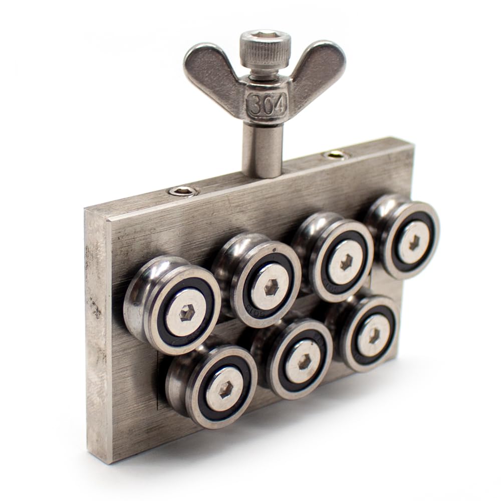 iDili Manual 7-Wheel Cable Straightener, 1-2.5MM Wire Straightening Machine for Copper Stainless Steel Iron Wire, 304 Stainless Steel Metal Wire