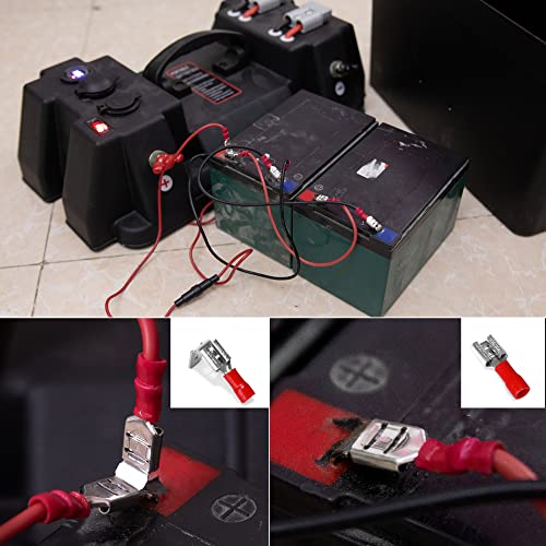 Ginsco 250Pcs Insulated Wire Connectors Assorted Crimp Terminal Kit - Quick Disconnect Ring Spade Butt Splices Piggy Back #TOP1