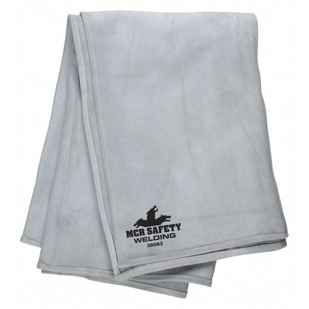 MCR Safety 38063 - Coperta per saldare in pelle spaccata lateralmente, grigio, 15,5 cm