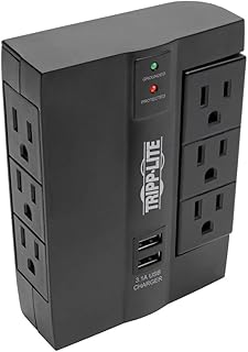 TRIPP LITE 6 Outlet Surge Protector Power Strip  3 Rotatable Outlets  Wall Tap D - Compare price