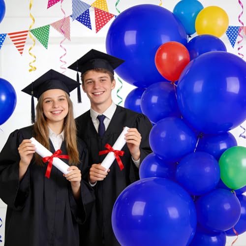 Image of 32Pcs Dark Blue Big Balloons 18 Inch, Round Large Latex Party Balloons for Birthday Wedding Decorations.(Dark Blue)