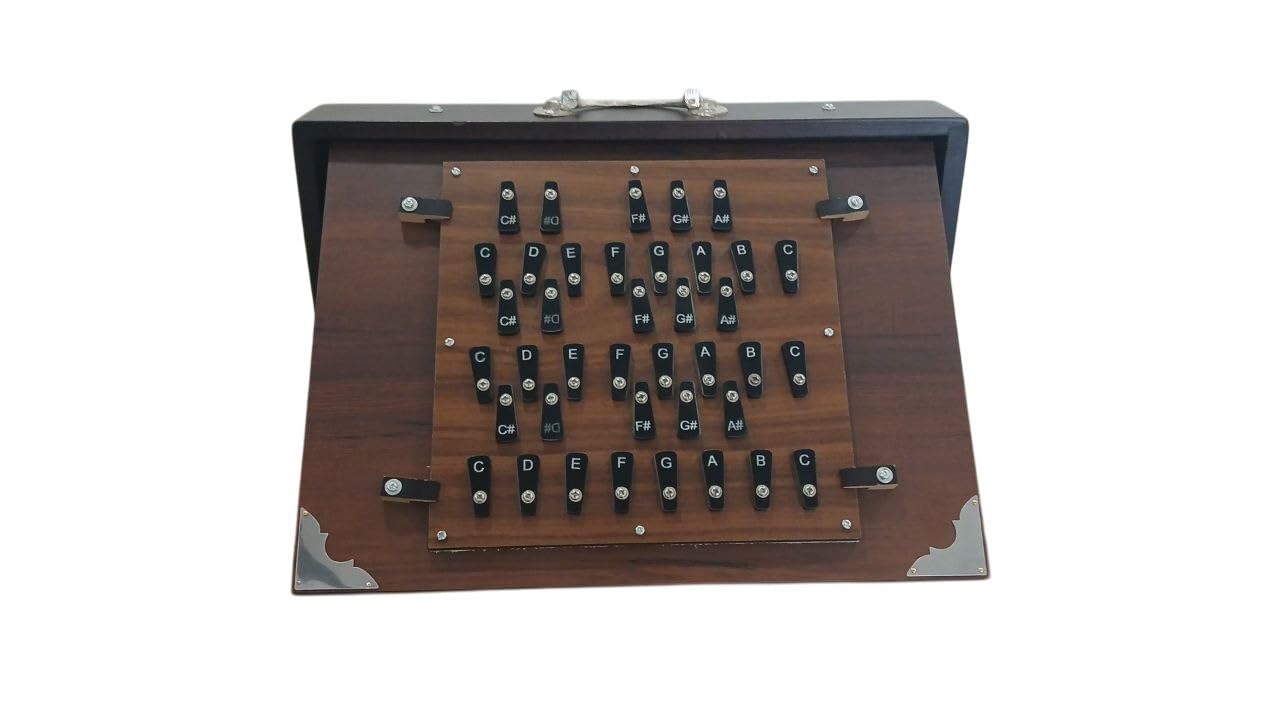 Shruti Box 3 Octave 39 Keys C to C Brass Handle Large size For Professsionals
