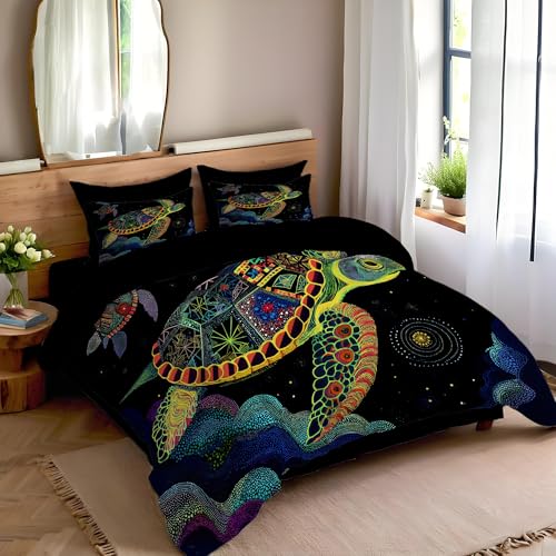 Parure de lit adulte verte en microfibre premium texturée 200x200