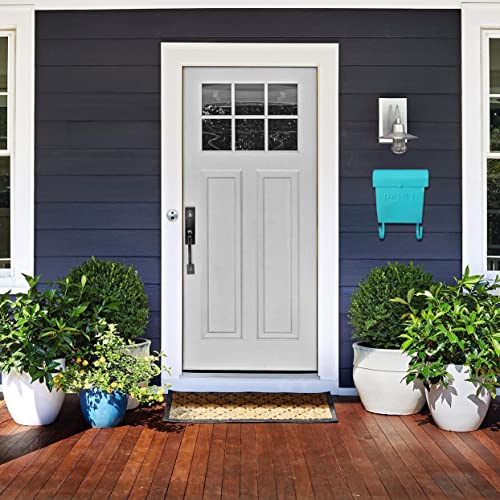 Nach MB-44798 Euro Wall Mount Mailbox With Detachable Newspaper Holder, Metal Mailboxes For Outside Wall Mount, Coated Wall Mount Mailboxes For Outside, 12X11.2X4.5 Inch, Light Turquoise Mailbox thumb #8