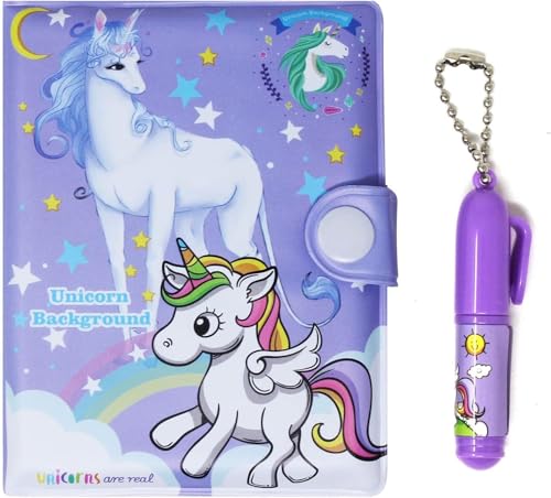Image of AK-Store Cartoon Pocket Diary with Small Pen, Writing Notebook for Kids Boys Girls, Cartoon Stationery Set for Students Children Birthday Return Gifts (Unicorn)