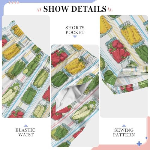 Pickled Cucumber Green Pajama Lounge Pants with Pockets Sleepwear Soft Elastic Waist PJ Bottoms 6-14 Years4