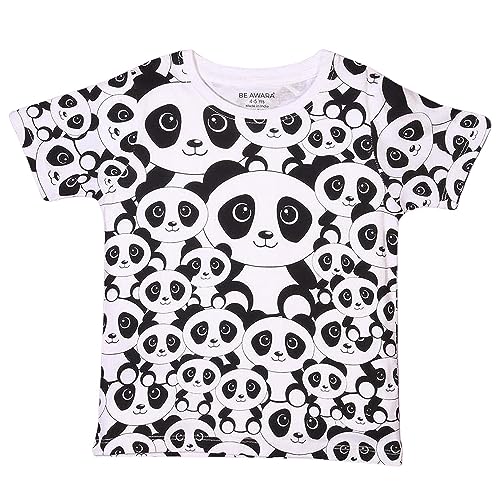 Image of Be Awara Kids Printed Half Sleeves T-shirt & Shorts Clothing Sets, 100% Cotton Soft Unisex Cord Set, Comfortable Wear for Kids With Cool Prints, Everyday Casual Wear for Boys & Girls