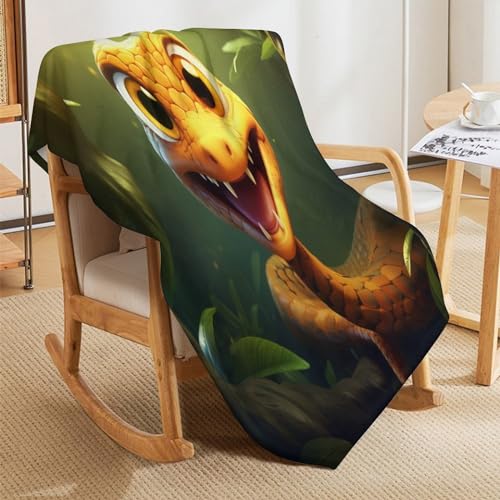 Couverture serpent solide en flannel de qualité supérieure 130x150 - 8