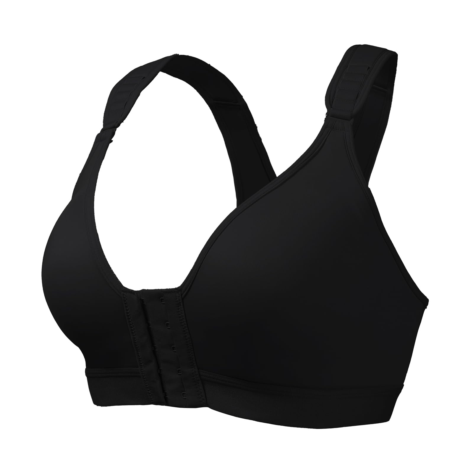 Lemorosy Reggiseno Post-operatorio Chiusura Anteriore Senza Ferretto(Nero,5D)