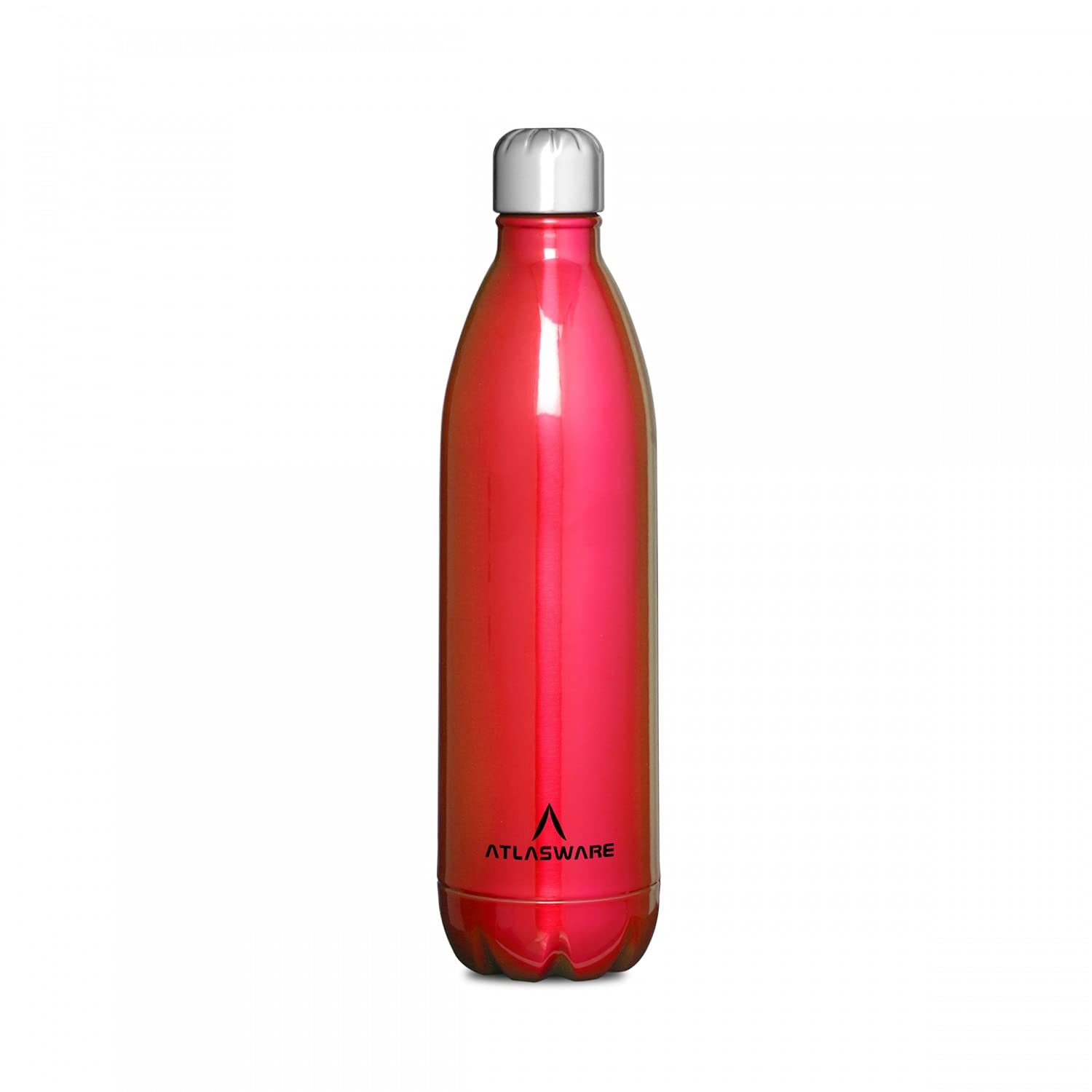 Atlaswarestainless steel vacuum bottle, 750 ml - red