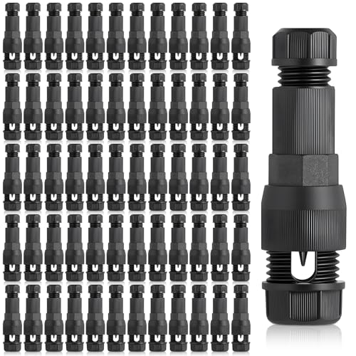HANLANXUE 60 Pack Low Voltage Waterproof Replacement Landscape Light Cable Connector 12-20 Gauge Wire Connectors for Landscape Lighting PathLights Outdoor