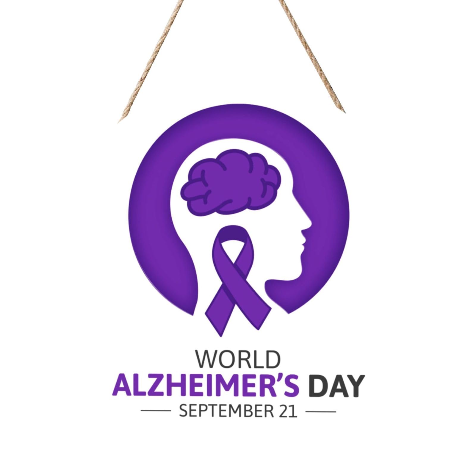 Alzheimer'S Awareness Day Door Signs Plaques Wood Welcome Sign For Front Door Wall Hanging For Home Farmhouse Office Classroom Party Decoration
