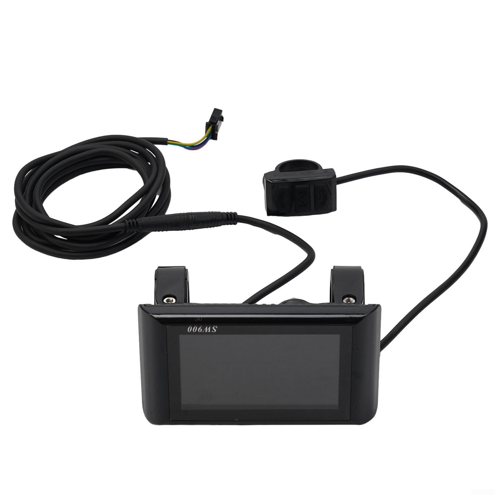 SW900 LCD Color Display for E-Bike 24V-60V Electric Bicycle Control Panel with Speed Battery Data Black Parent Listing(5pin)