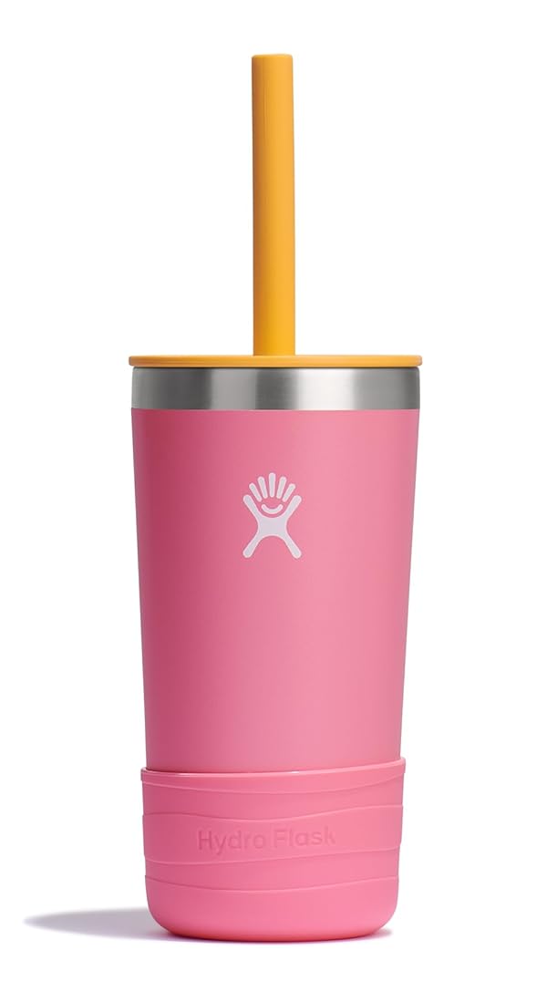 Hydro Flask 12 Oz Kids Tumbler - Stainless Steel Vacuum Insulated Tumbler Cup with Lid and Straw for Cold Water and Drinks for Sports, School, Camp, Lunch, Dahlia by Hydro Flask - Used condition - CA$18.46
