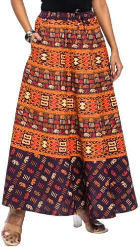 Image of Premium Cotton Skirt for Women with Pocket, Free Size