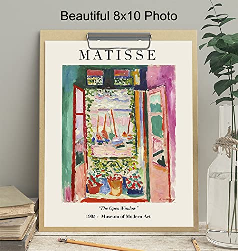 Matisse Abstract Wall Art & Decor Set - Mid Century Modern Wall Decor - 8X10 Matisse Poster Print - Aesthetic Pictures - Minimalist Wall Art - Gallery Wall Art - Museum Poster - Henri Matisse #TOP3
