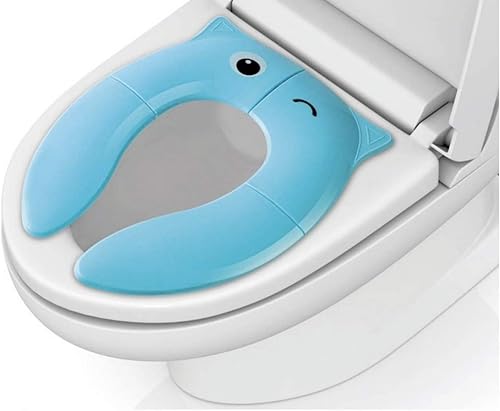 Miniatura 4 de Funda de asiento de entrenamiento para inodoro, asiento de inodoro de viaje, almohadillas de silicona antideslizantes plegables, portátil de viaje,