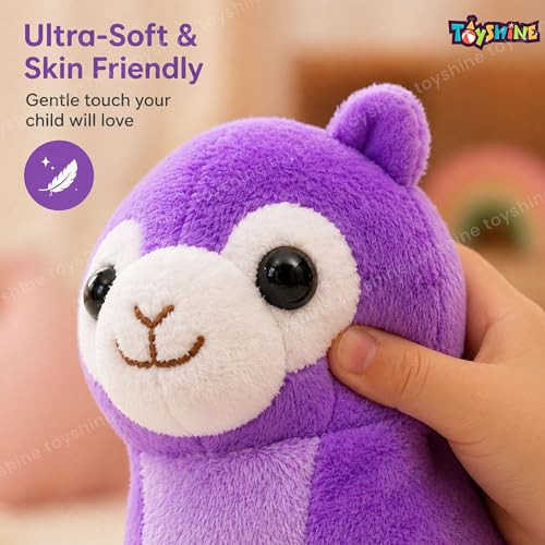 Image of Toyshine 18cm Rainbow Alpaca Soft Toy for Kids | Cute Plush Llama Stuffed Animal | Ultra Soft & Colorful Cuddly Toy for Boys & Girls | Nursery & Gift Plush - C