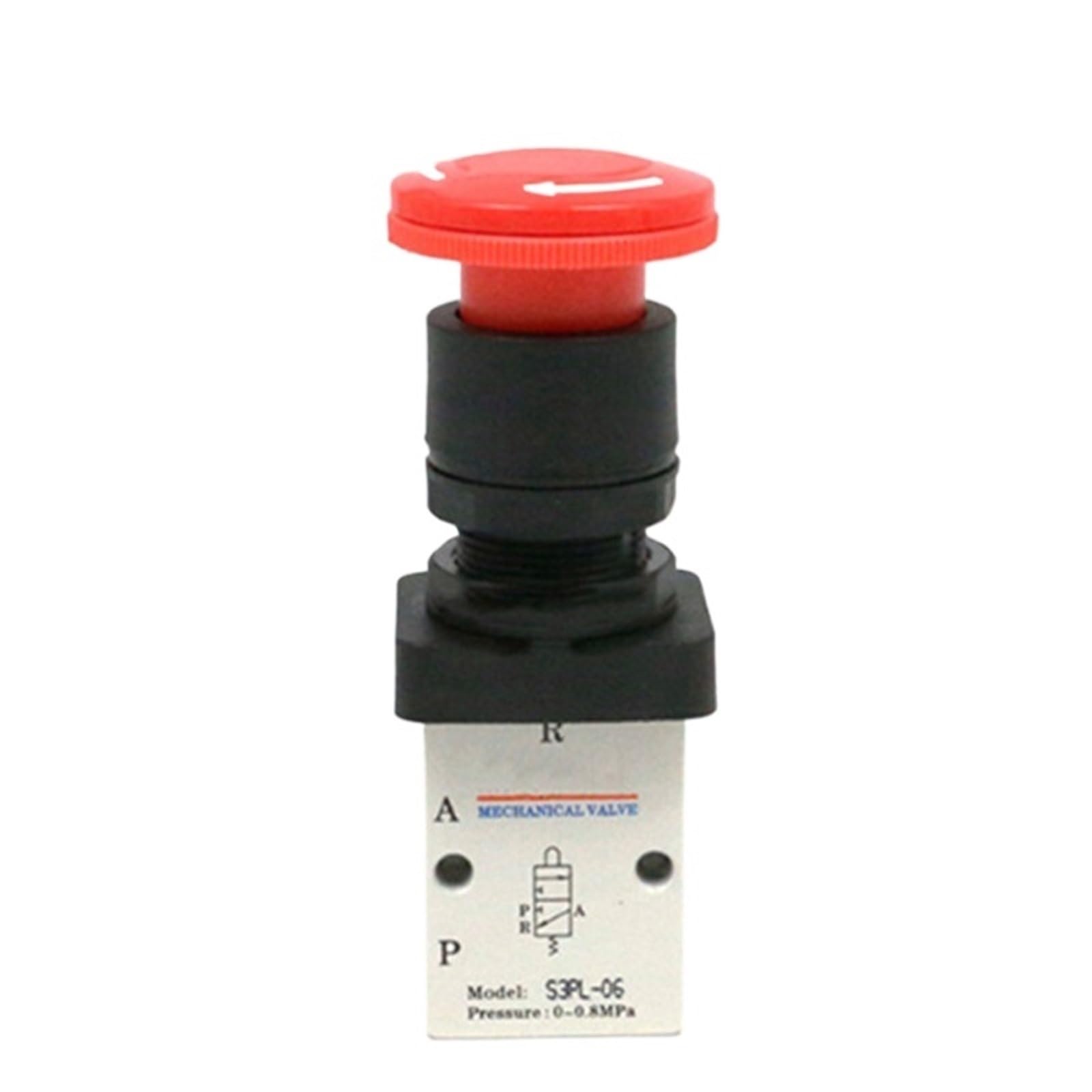 Control Valve S3 Series S3PL S3PP S3PF S3PM S3HS(Button Color Red,S3PM-05)