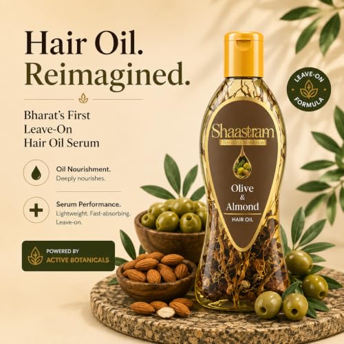 Image of Olive & Almond Herbal Hair Oil (works like a serum) 180ml For Men & Women |Controls Dandruff & Repairs Dry Scalp|Non-Sticky,Lightweight,Fast Absorbing