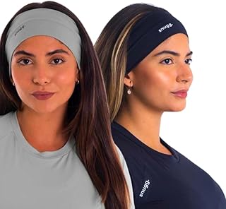 Kit com 2 Faixas de Cabeça Unissex Esportiva Antissuor – Alta Absorção de Umidade – Confortável e Ajustável para Corrida, Yoga, Academia, Treinos