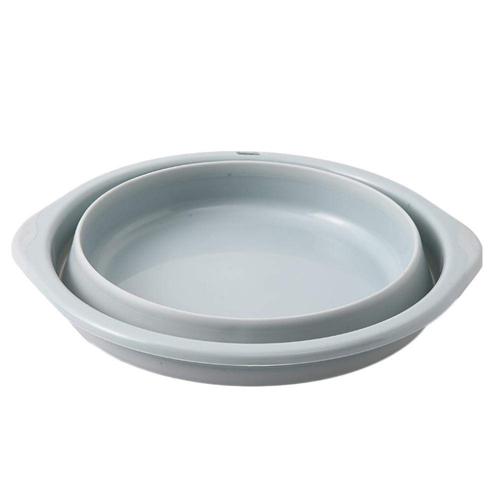 SunslineFolding Washbasin Kitchen Plastic Collapsible Dish Tub Outdoor Camping Travel Folding Wash Basin