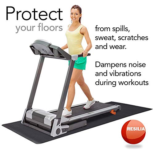 Resilia - Black Plastic Floor Runner/Protector - Embossed Wide Rib Pattern, (27 Inches Wide X 6 Feet Long) #TOP3