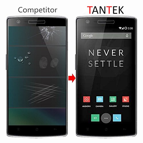 Tantek [3-Pack Screen Protector For Oneplus One [2014 Model],Tempered Glass Film,Ultra Clear,Anti Scratch,Bubble Free,Case Friendly #TOP2