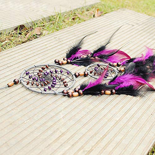 Boho Wall Decor Bohemian Home Art - Wall Hanging Dream Catcher Beautiful Apartment Dorm Room Door Christmas Party Home Decoration Double Ring 19. 7 Inches Long - Thumbnail 3