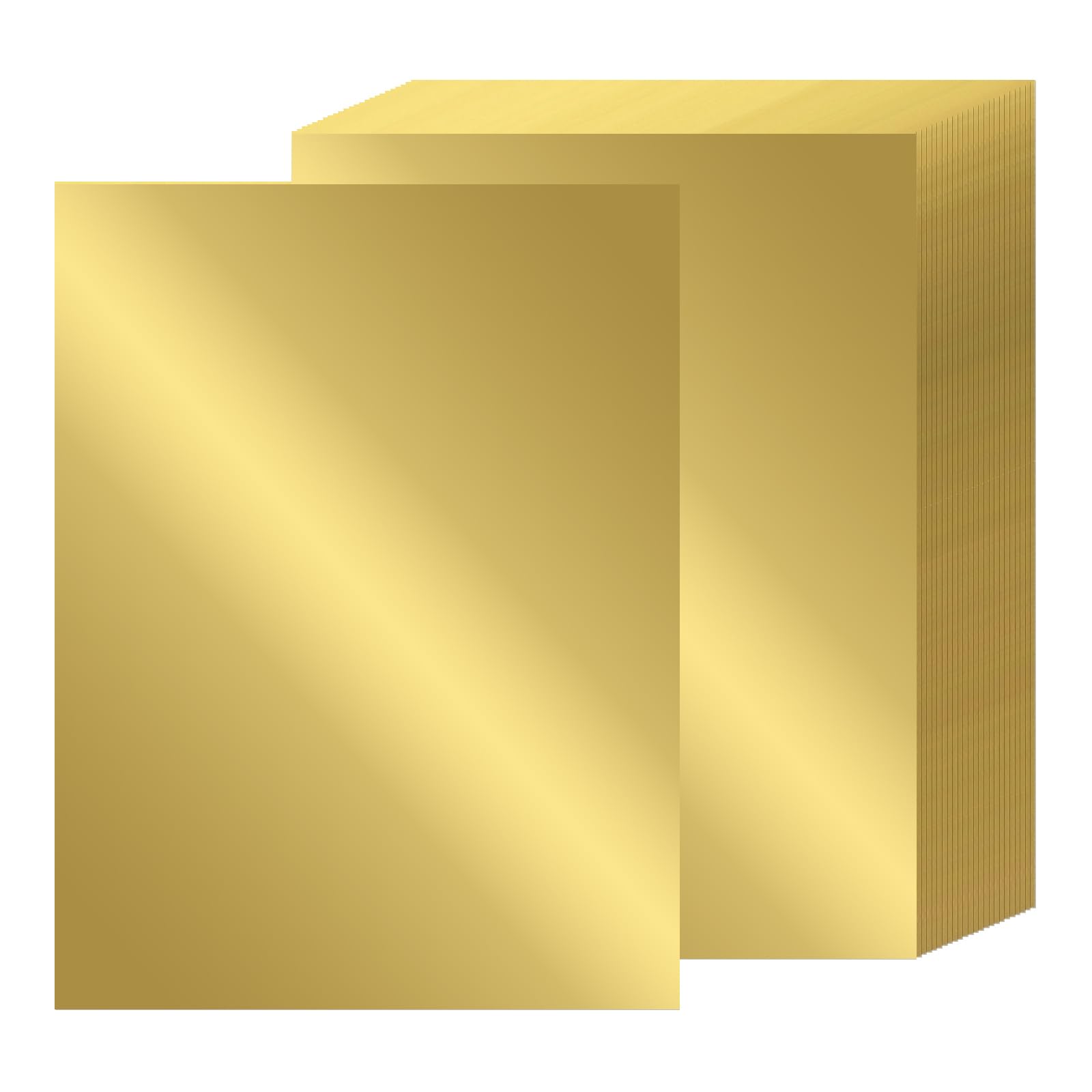24 Sheets Gold Mirror Cardstock Paper A4