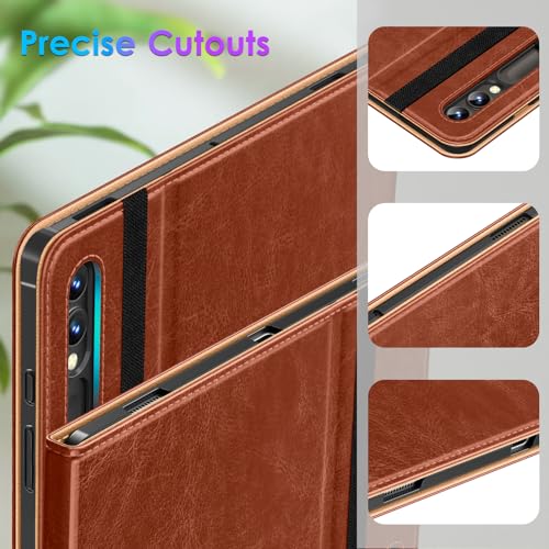 Image of DTTO for Samsung Galaxy Tab S9 Ultra 14.6 inch Case 2023, Premium Leather Business Folio Stand Cover with S Pen Holder for Galaxy Tablet S9 Ultra 14.6'' 2023 Model [SM-X910 /X916B /X918U], Brown