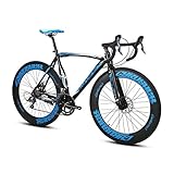 Extrbici XC700 Vélo de route 700c x 70 mm avec 14 vitesses, cadre en aluminium, freins...