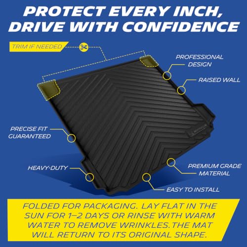 Image of Michelin Vehicle Mats for 2019-2026 BMW X5 PHEV, 5 Seats, Trunk Mat | Not Fit 7 Seats /Gas /Luggage Compartment, Custom Fit, All-Weather TPE Car Mat Accessories Cargo Liner, Premier