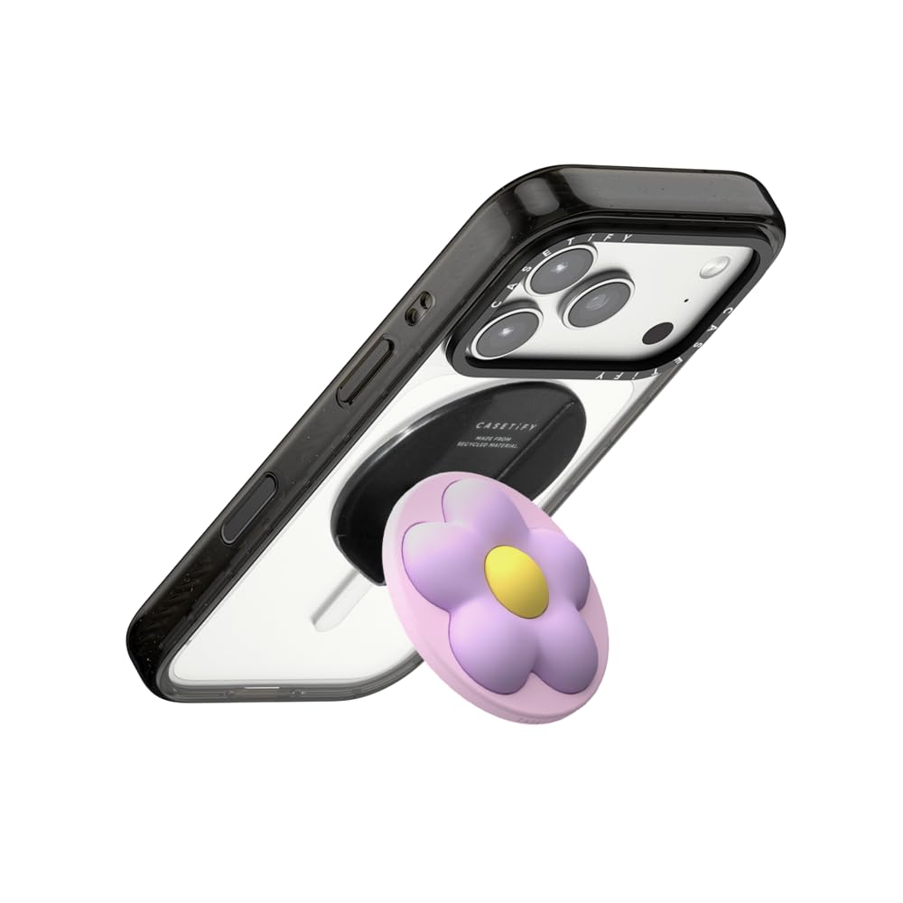 Amazon.co.jp: CASETiFY Snappy™ Flower Grip Stand - Lilac Puffy