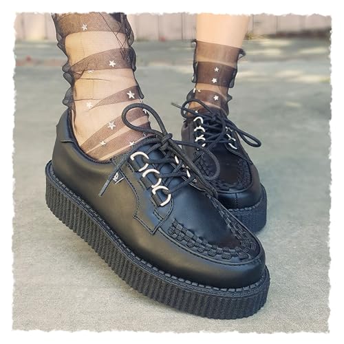 T.U.K. Black Anarchic Creeper Shoes for Women and Men2