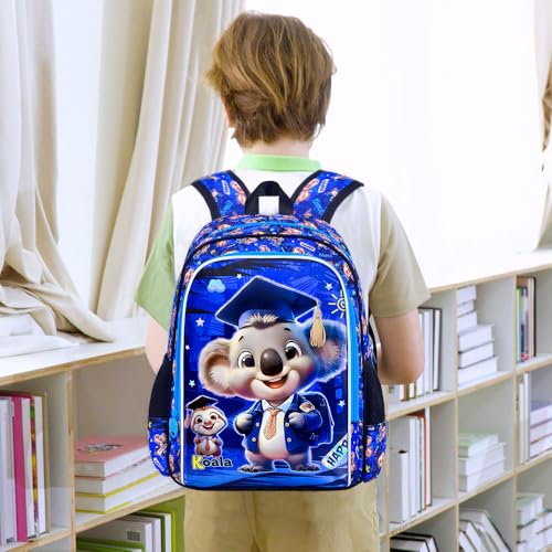 Image of AGSDON 3PCS Backpack for Boys, Kids Elementary Bookbag with Lunch Box, Water Resistant School Backpacks for Kindergarten