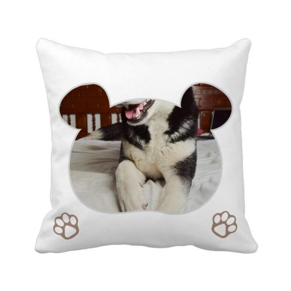 Housse de coussin carrée Husky motif imprimé haute définition pour dodo