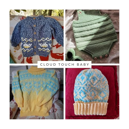 Image of Cloud Touch Baby - DK Weight Soft Anti-Pilling Yarn for Baby Clothes, Blankets & Amigurumi Crochet & Knitting, 90% Acrylic 10% Viscose derived from Bamboo, 3.53 Oz / 262 Yards (No.3, 1 Pack)