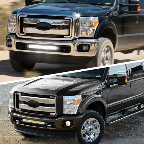 Image of Nilight Front Lower Hidden Bumper Mounting Brackets for 20-22inch Straight LED Light Bar Compatible with 2011-2016 Ford F250 F350 F450