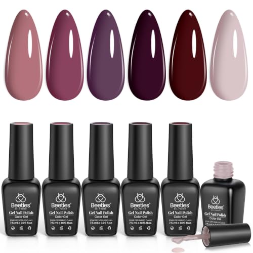 Image of Beetles Purple Gel Polish Set, Burgundy Maroon Mauve Plum Fall Colors