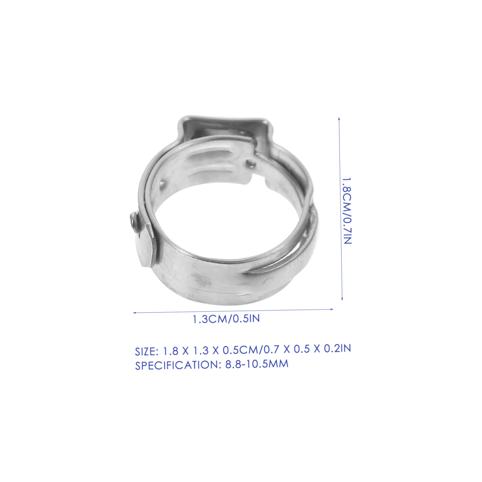 WOONEKY 20pcs Tube Clamp Rings Tubing Fitting 304 Stainless Steel Cinch Clamp Rings for Pex Fittings Crimping