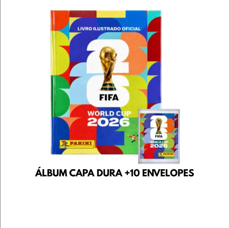 Álbum Copa Do Mundo 2026 Capa Dura + 10 Envelopes FIFA Word Cup 2026