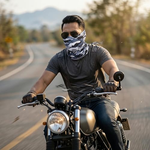 Image of Bandana UV Protected, Face Mask, Face Cover, Neck Gaiter, Dust Protection for Men and Women, Sweat Absorbing, Sun & Dust Protection