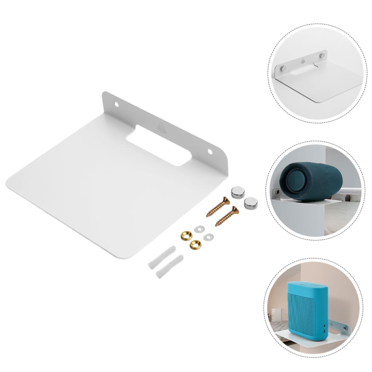 Mikinona Universal Wall Speaker Bracket Smooth Edges for Sleek Modern Look Easy Install Home Organization Upgrade