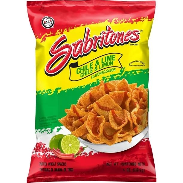 Sabritones Chile & Lime, 4 oz (Pack of 3)