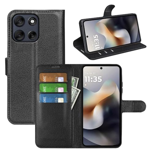 Fertuo Coque pour Motorola Moto G56, Antichoc Portefeuille Étui Housse en Cuir à Rabat Flip Cover Case avec Silicone Bumper, Porte Carte, Béquille, Boucle...