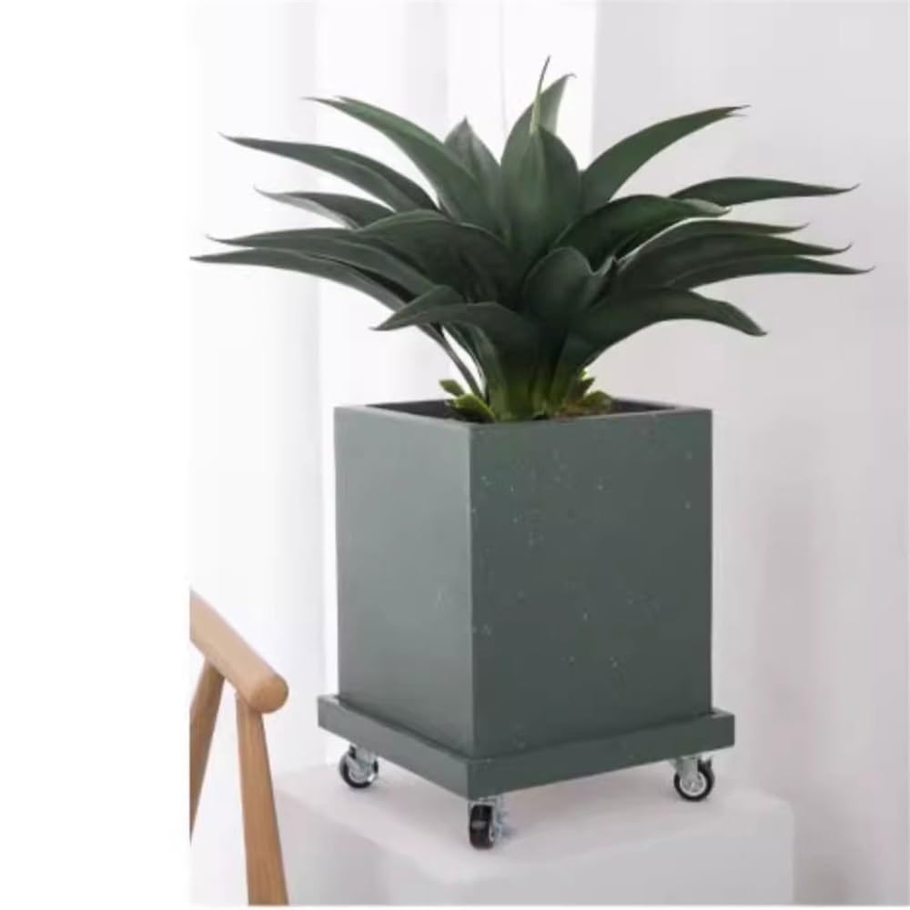 Versatile Sottovaso Quadrato Mobile con Ruote(Green,Grande)