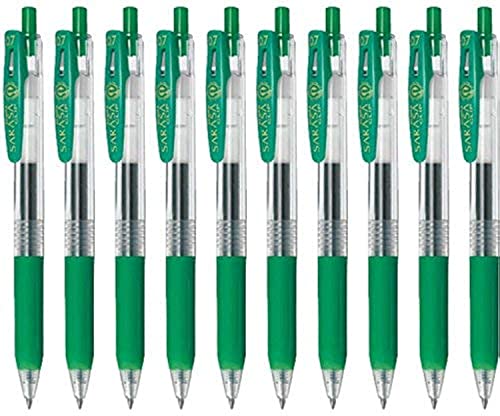 Zebra Sarasa Clip Bolígrafo Gel Retráctil 0.7 Verde x10 miniatura 1